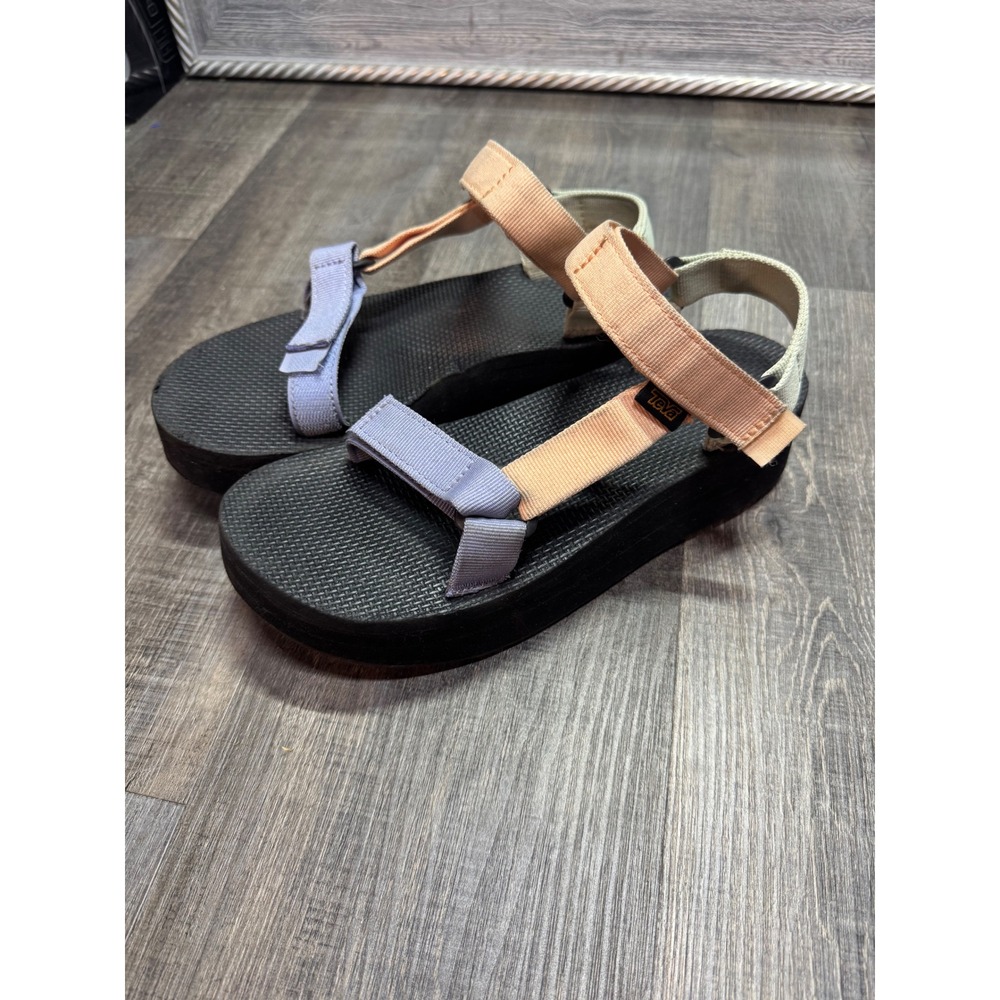 Teva Midform Universal Multi Pastel Platform Sandals Womens 8 1008844 Lavender